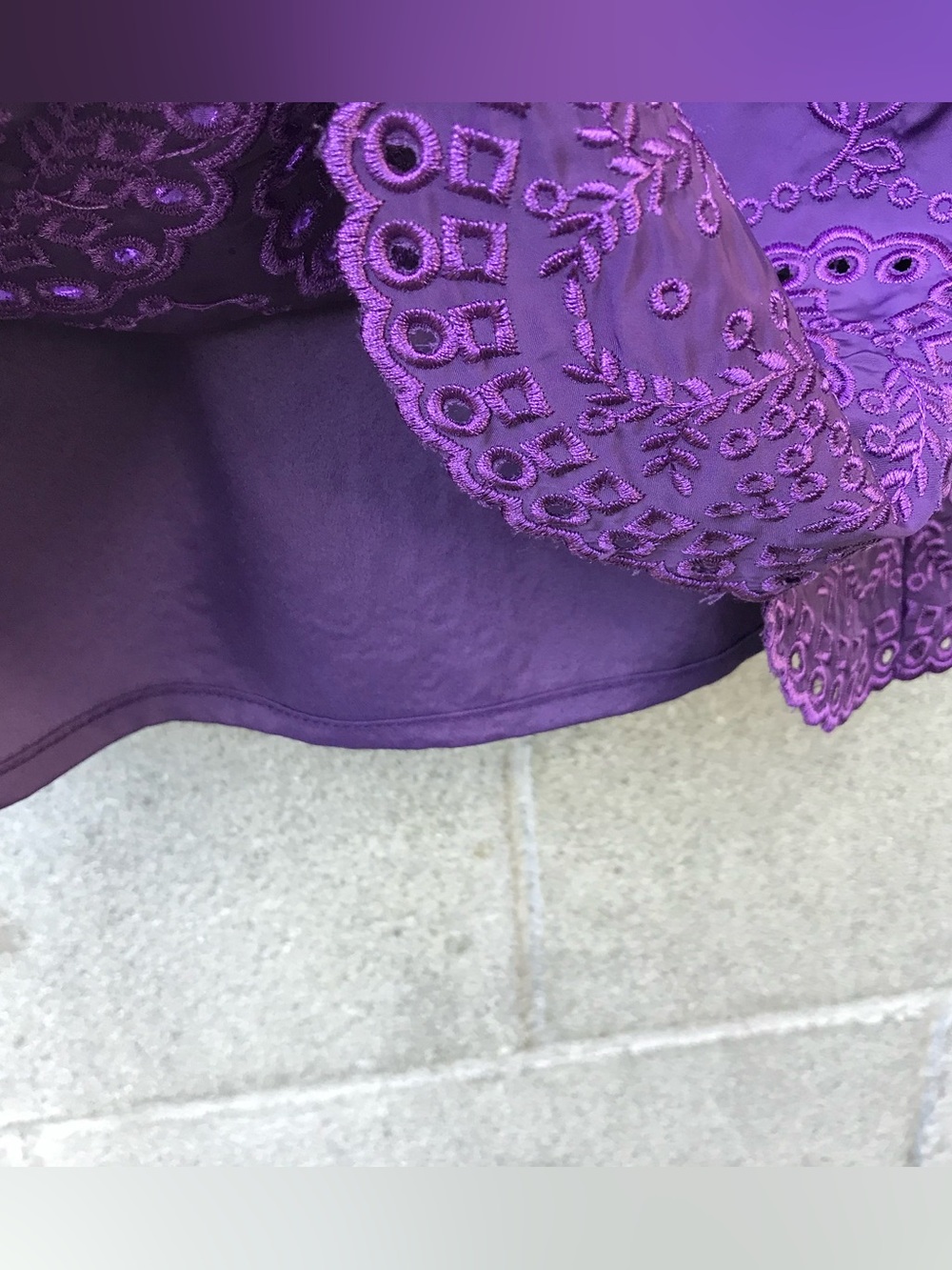 MINUET Purple Violet New With Tag Strapless Eyelet Party Dress Size Small NWT - Picture 14 of 16